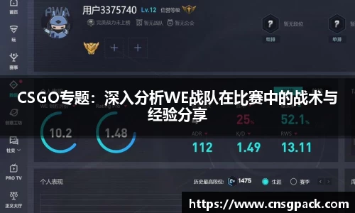 CSGO专题：深入分析WE战队在比赛中的战术与经验分享